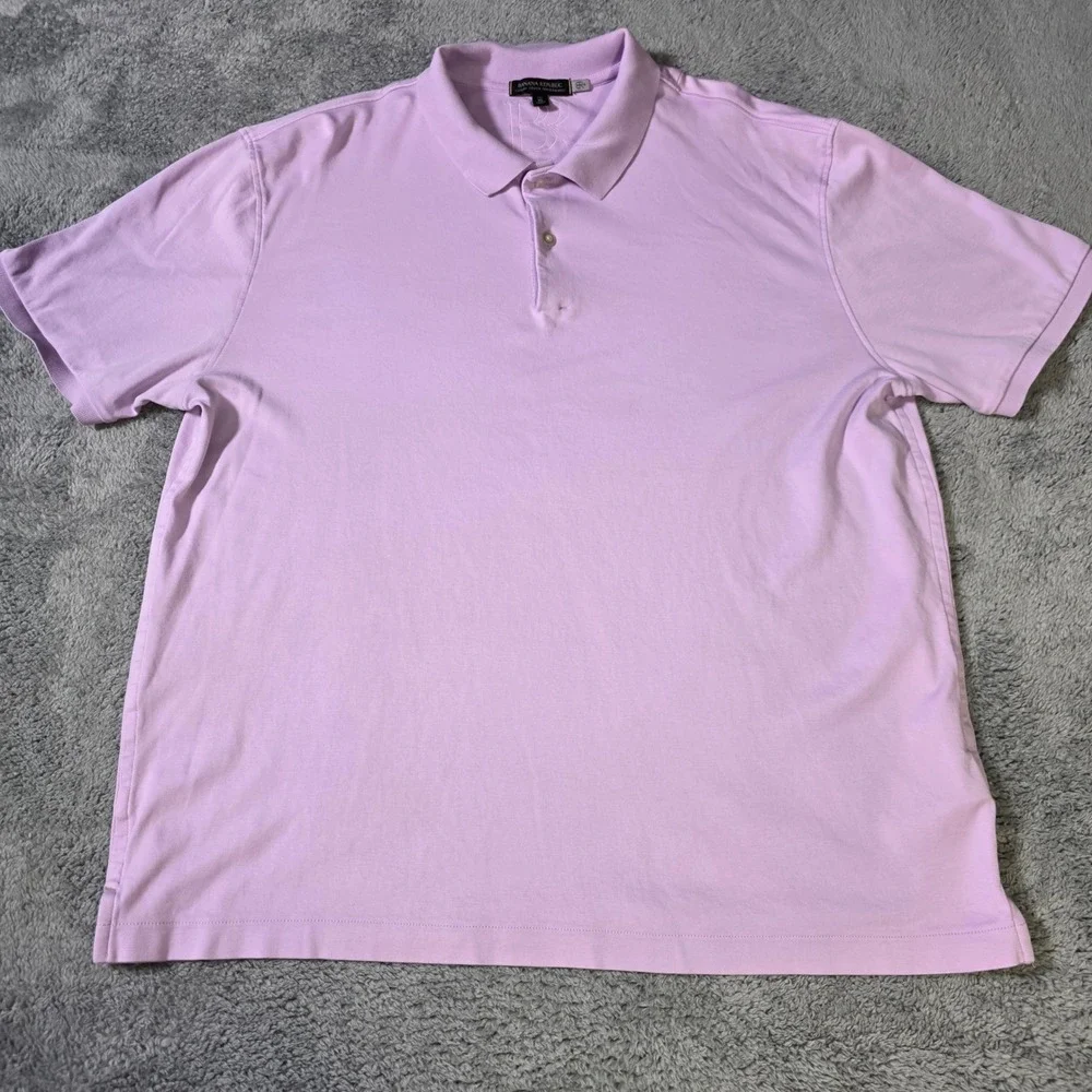 Banana Republic Mens XL Tall Polo Shirt Purple Luxury Touch‎ Performance Cotton